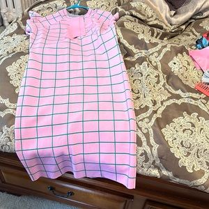 Pink with green Strips AKA sorority dress size M